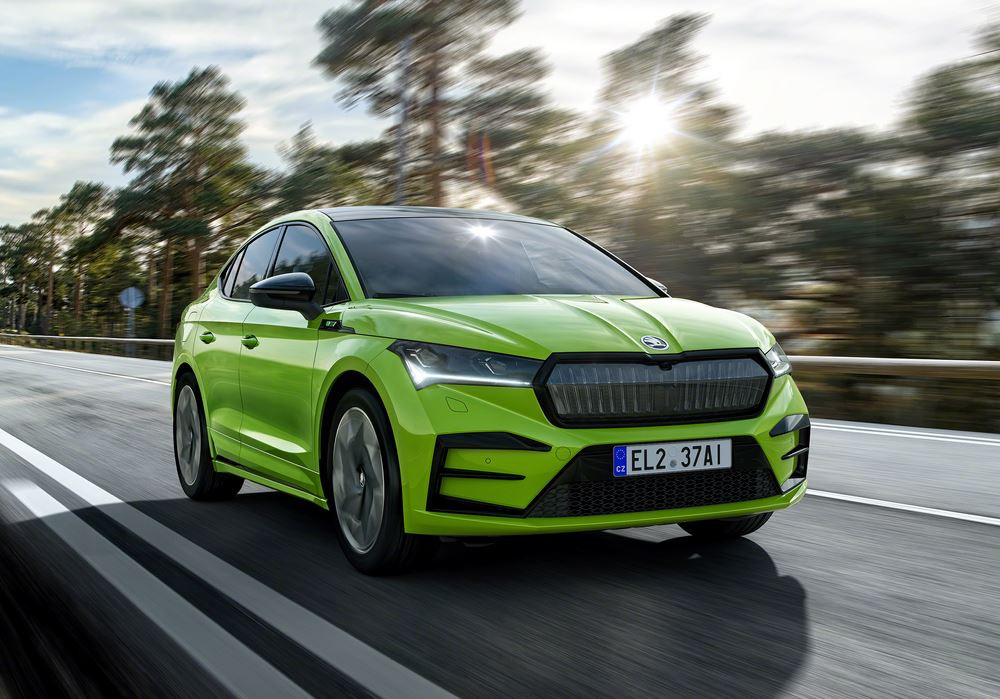 La Skoda Enyaq Coupé iV RS électrique développe 300 ch et 460 Nm de couple