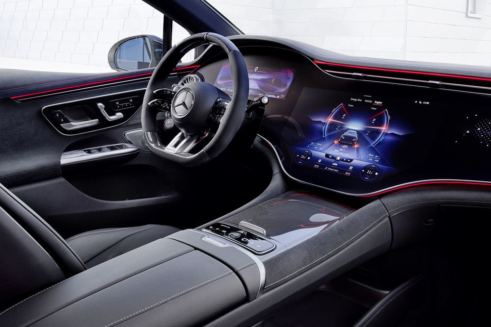 La berline d'affaires électrique Mercedes-AMG EQE 53 4MATIC plus délivre 626 ch