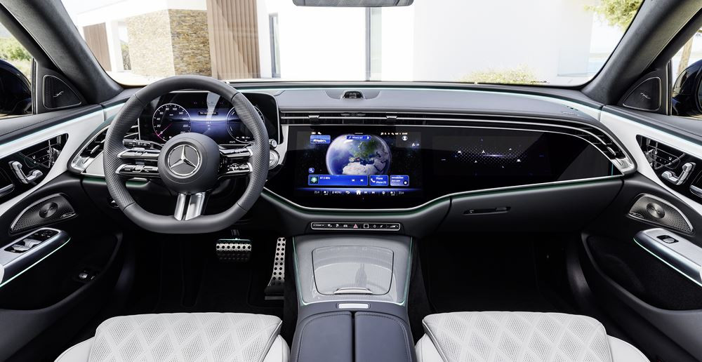 La Mercedes Classe E Break bénéficie d'une suspension pneumatique à chambre unique sur l'essieu arrière