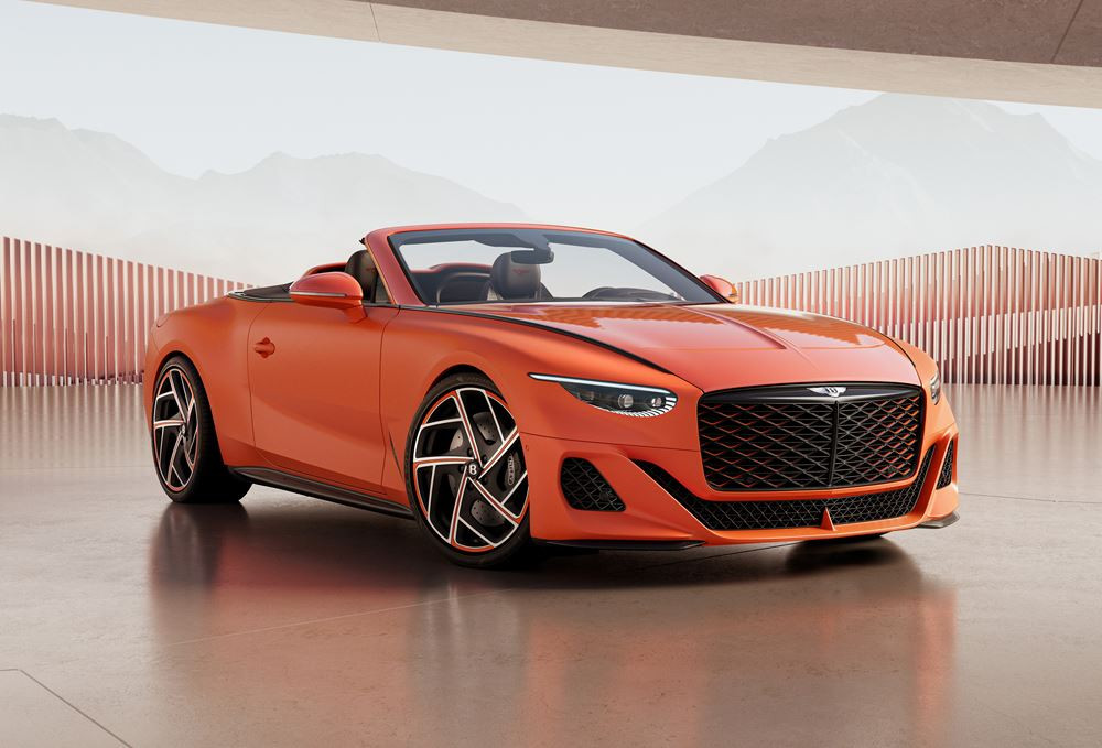 La Bentley Batur Convertible s'inscrit dans la droite ligne du design de la version coupé