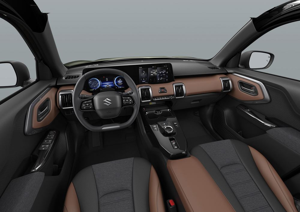Le Suzuki e Vitara électrique affiche un design robuste moderne