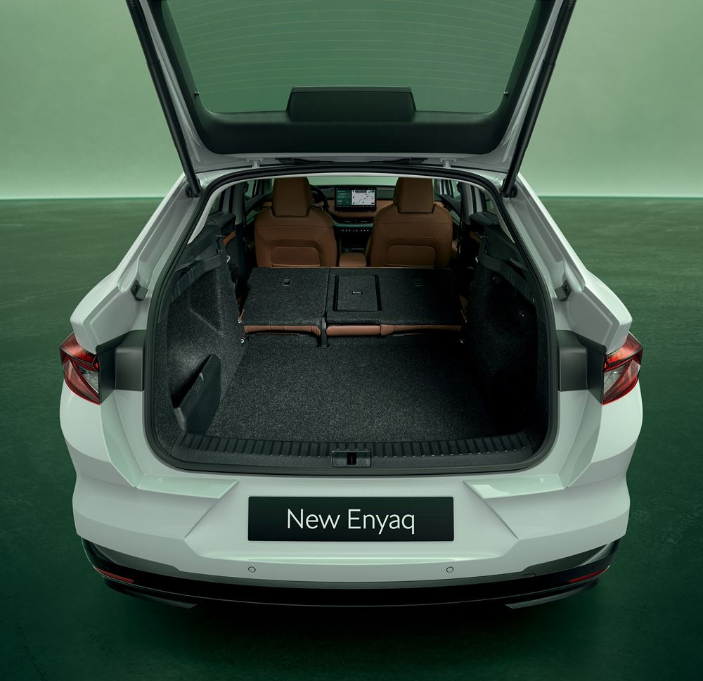 La Skoda Enyaq Coupé électrique restylée arbore la calandre Cristal Face 2.0