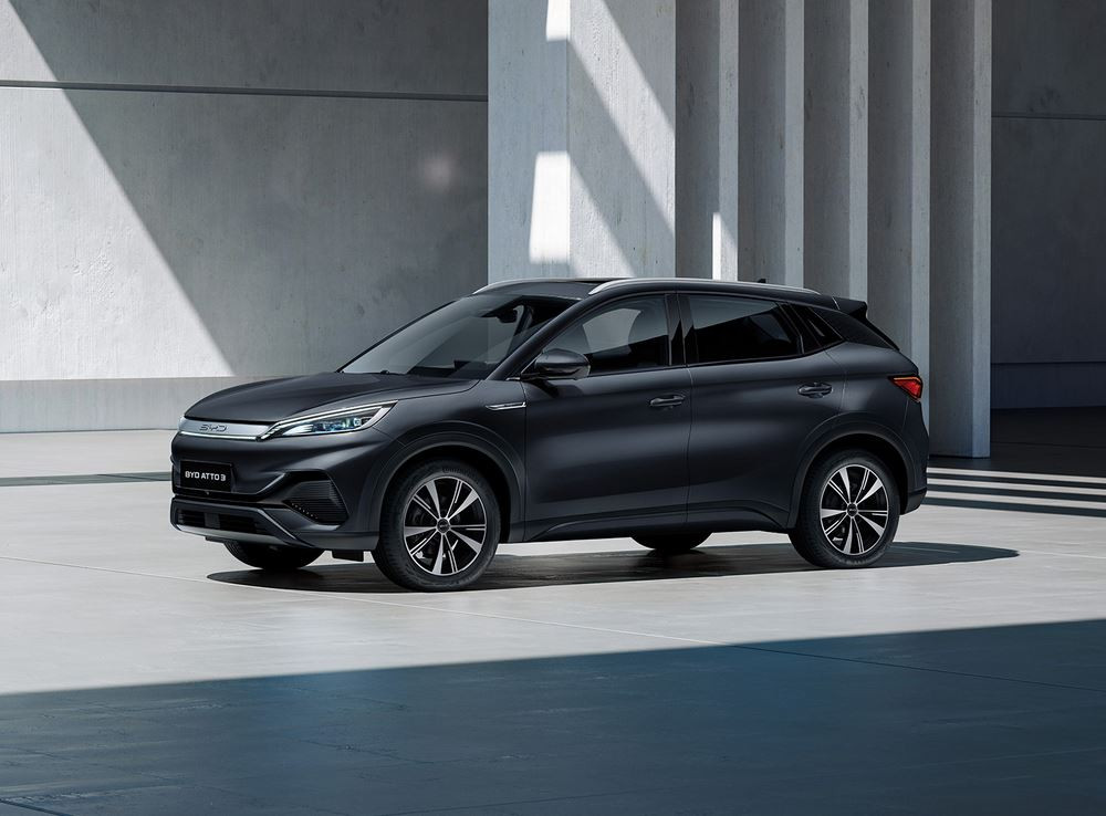 Le SUV compact électrique Byd Atto 3 présente des éléments de design inspirés des dragons