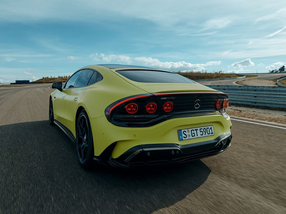 Le coupé 4 portes Mercedes-AMG GT délivre jusqu'à 1 169 ch de puissance maximale