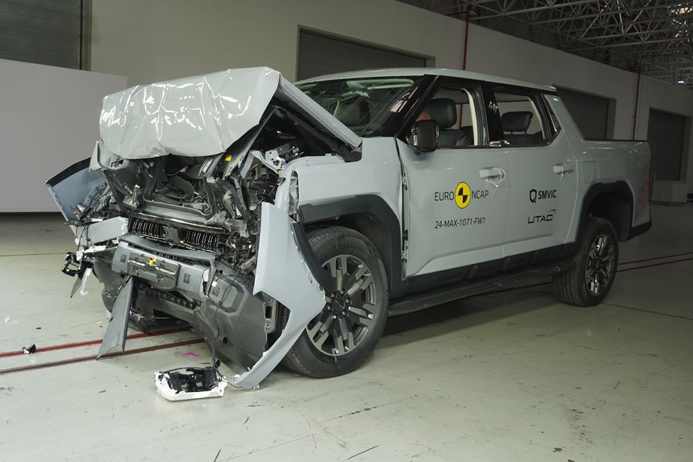 Le pick-up électrique MG P9 EV crédité de cinq étoiles aux crash-tests Euro NCAP 2025
