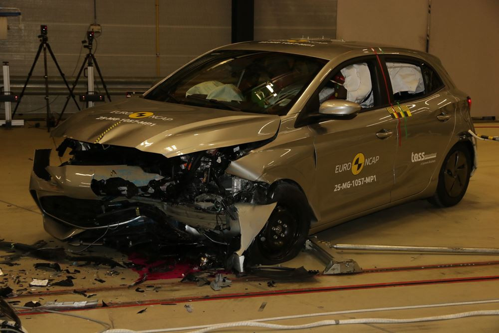 La citadine MG 3 obtient quatre étoiles sur cinq possibles aux crash-tests Euro NCAP 2025