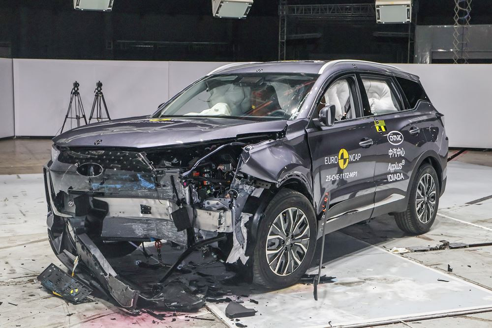 Le SUV familial sept places Chery Tiggo 8 crédité de cinq étoiles aux crash-tests Euro NCAP 2025