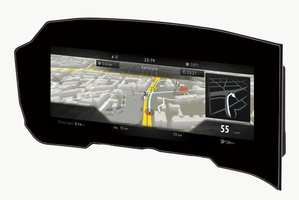 Un combiné d’instrumentation numérique incurvé équipe le Volkswagen Touareg