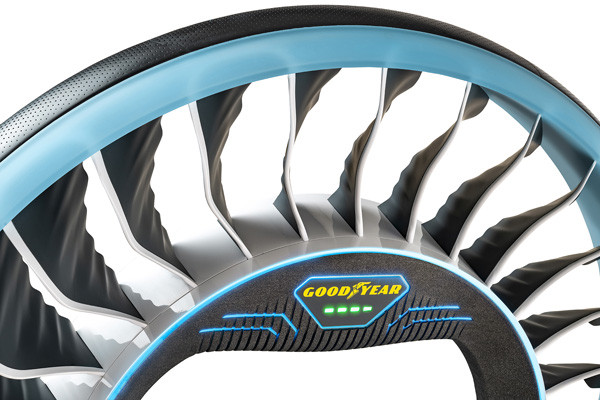 Le pneu concept Goodyear Aero est conçu pour la voiture volante et autonome