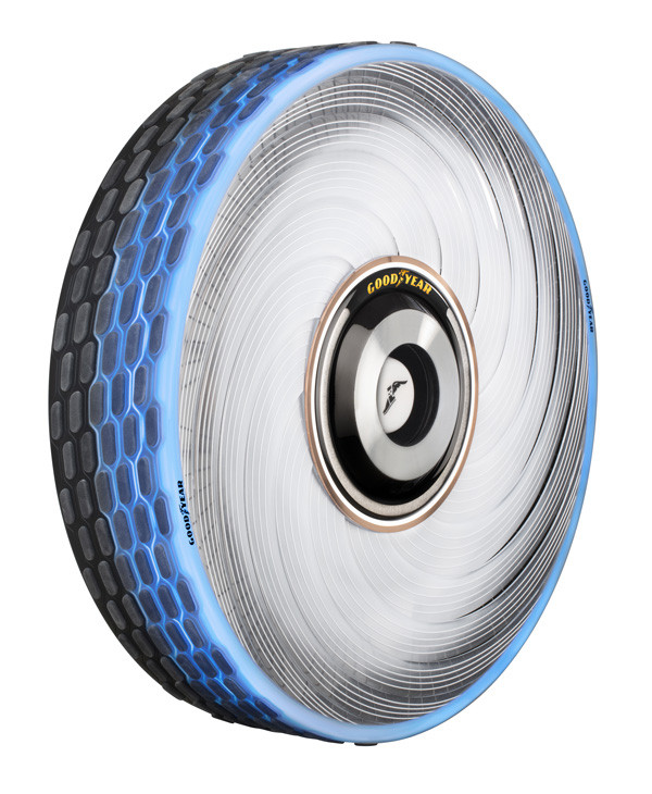 Le pneu-concept Goodyear reCharge se recharge avec des capsules individuelles