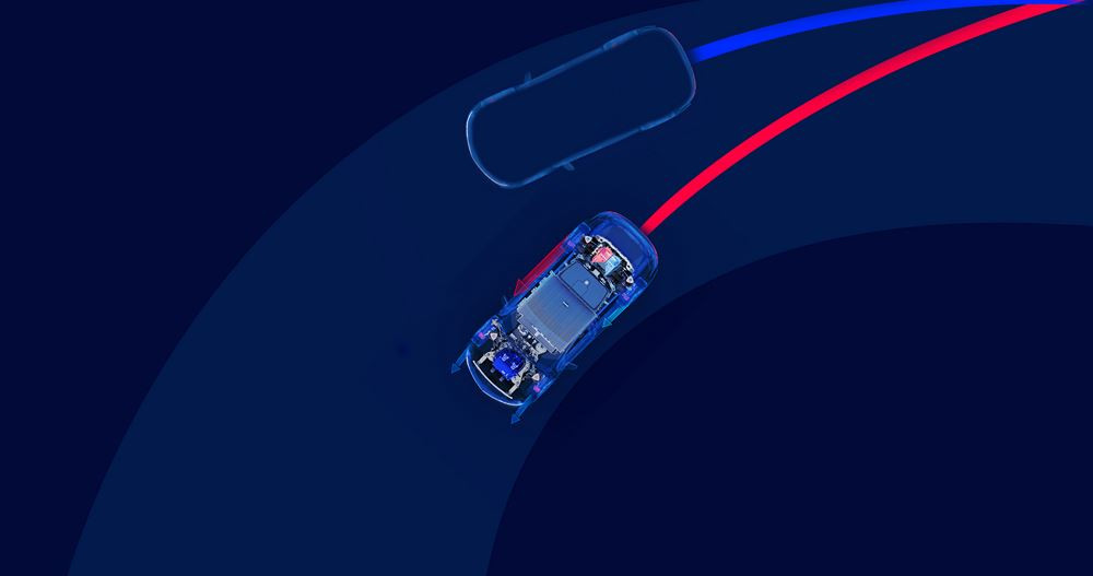 L'Active Torque Vectoring de l'Alpine A390 permet la gestion individuelle de chaque moteur électrique arrière