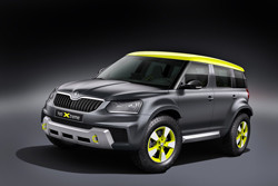 Un concept de SUV Skoda Yeti Xtreme traité comme une voiture de rallye