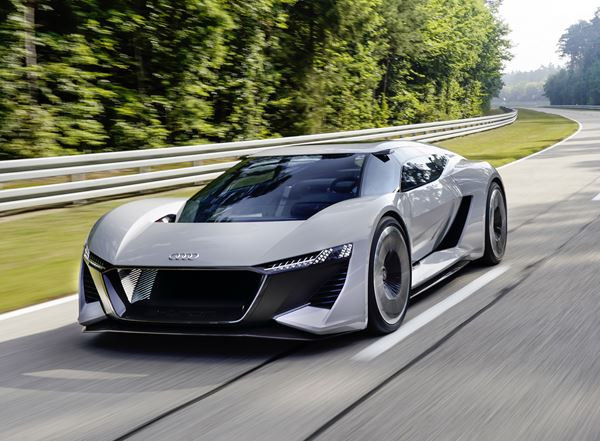 Le concept car Audi PB18 e-tron illustre une vision radicale de la supercar de demain