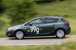 L'Opel Astra ecoFlex de 130 ch passe sous les 100 g de CO2/km