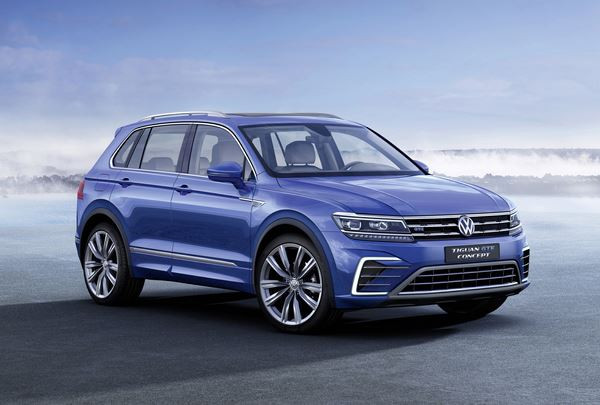 Un concept Volkswagen Tiguan GTE avec des panneaux solaires