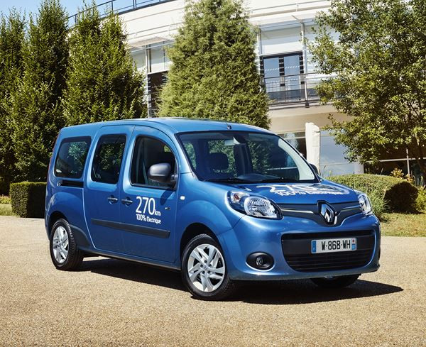 Le Renault Kangoo Z.E. affiche une autonomie homologuée NEDC de 270 km