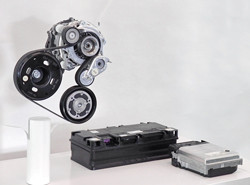 Un moteur à combustion avec un alterno-démarreur 48 V et une batterie 48 V