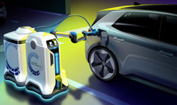 Des robots mobiles pour recharger les véhicules électriques de manière autonome