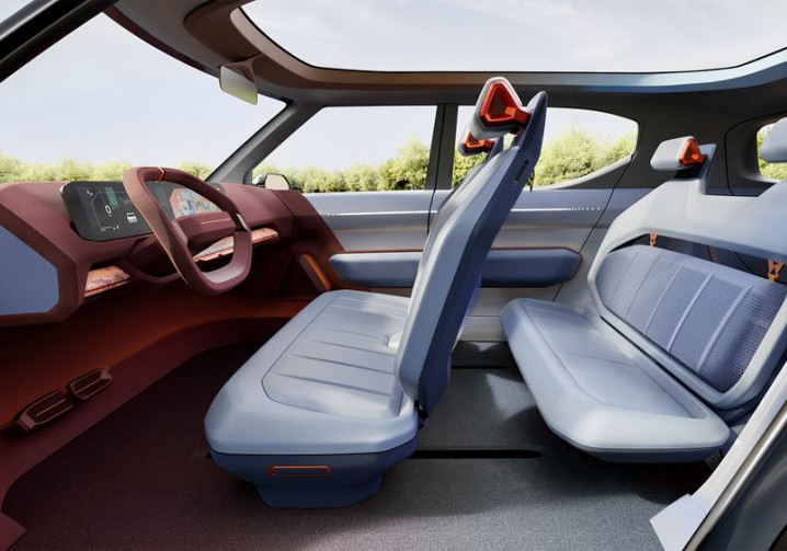 Un matériau produit à partir de chanvre et de mycélium dans l'habitacle du Kia Concept EV2