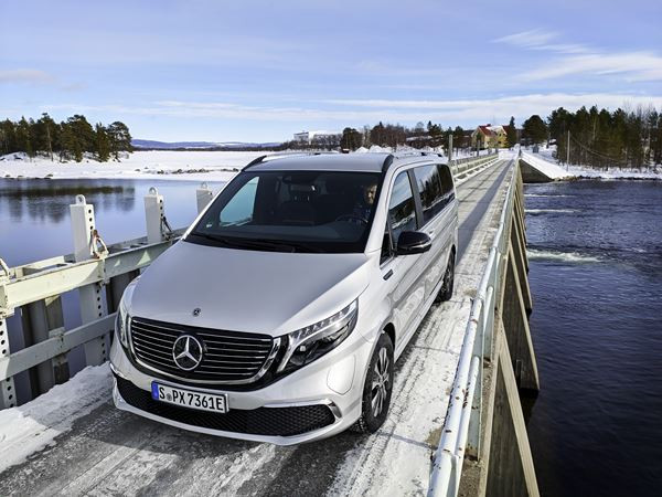 Le Mercedes EQV électrique finalise ses essais de développement hivernaux