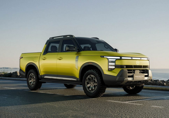 Le pick-up Nissan Frontier Pro hybride rechargeable développe un couple de 800 Nm