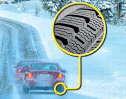 Les pneus hiver offrent une meilleure traction sur sol enneigé, mouillé et verglacé