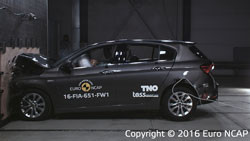 La Fiat Tipo obtient trois étoiles aux crash-tests Euro NCAP