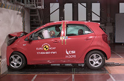 La Kia Picanto obtient trois étoiles aux crash-tests Euro NCAP