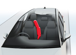 Un airbag central avant pour réduire le risque de blessures à la tête et à la poitrine