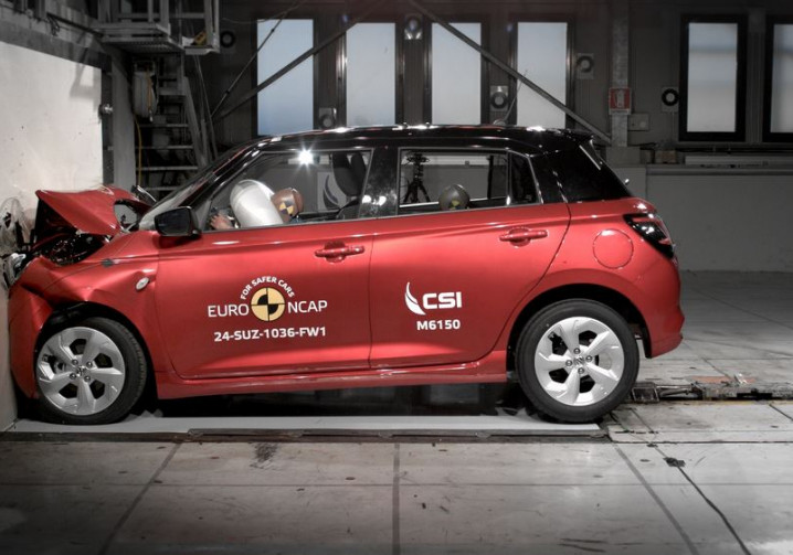 La citadine Suzuki Swift obtient trois étoiles sur cinq possibles aux crash-tests Euro NCAP 2024