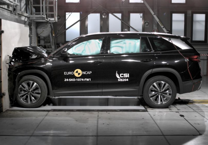 Le SUV de taille intermédiaire Skoda Kodiaq obtient cinq étoiles aux crash-tests Euro NCAP 2024