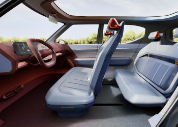 Un matériau produit à partir de chanvre et de mycélium dans l'habitacle du Kia Concept EV2